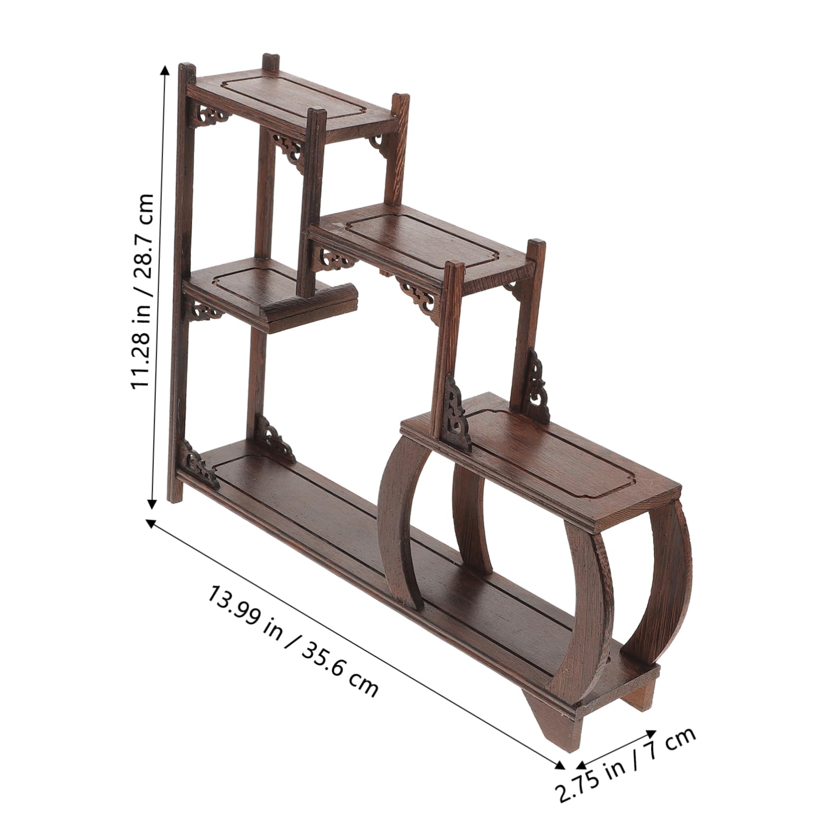 Zerodeko Antique Elegant Vintage Wooden Display Stand Display